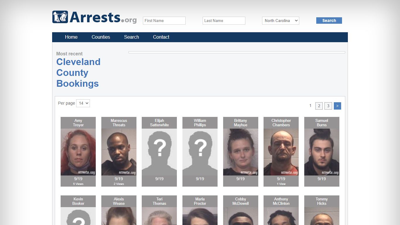 Cleveland County Arrests and Inmate Search