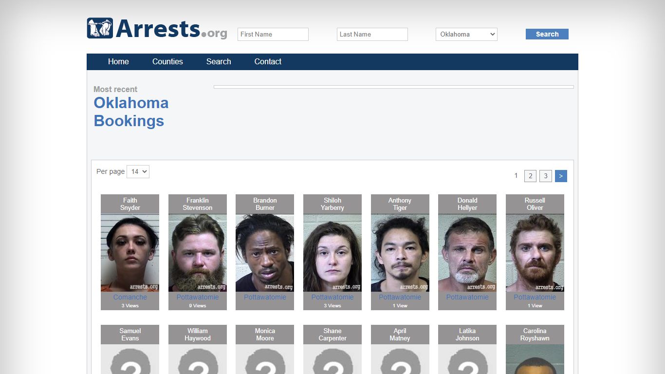 Oklahoma Arrests and Inmate Search